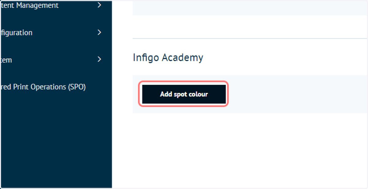 Click on Add spot colour
