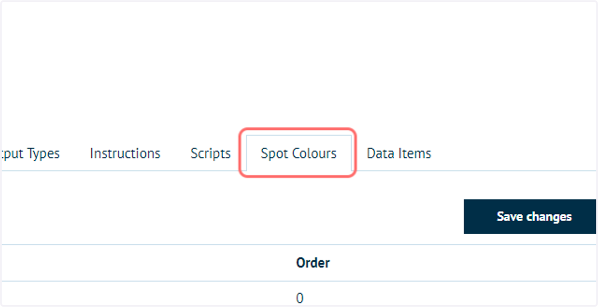 Click on Spot Colours