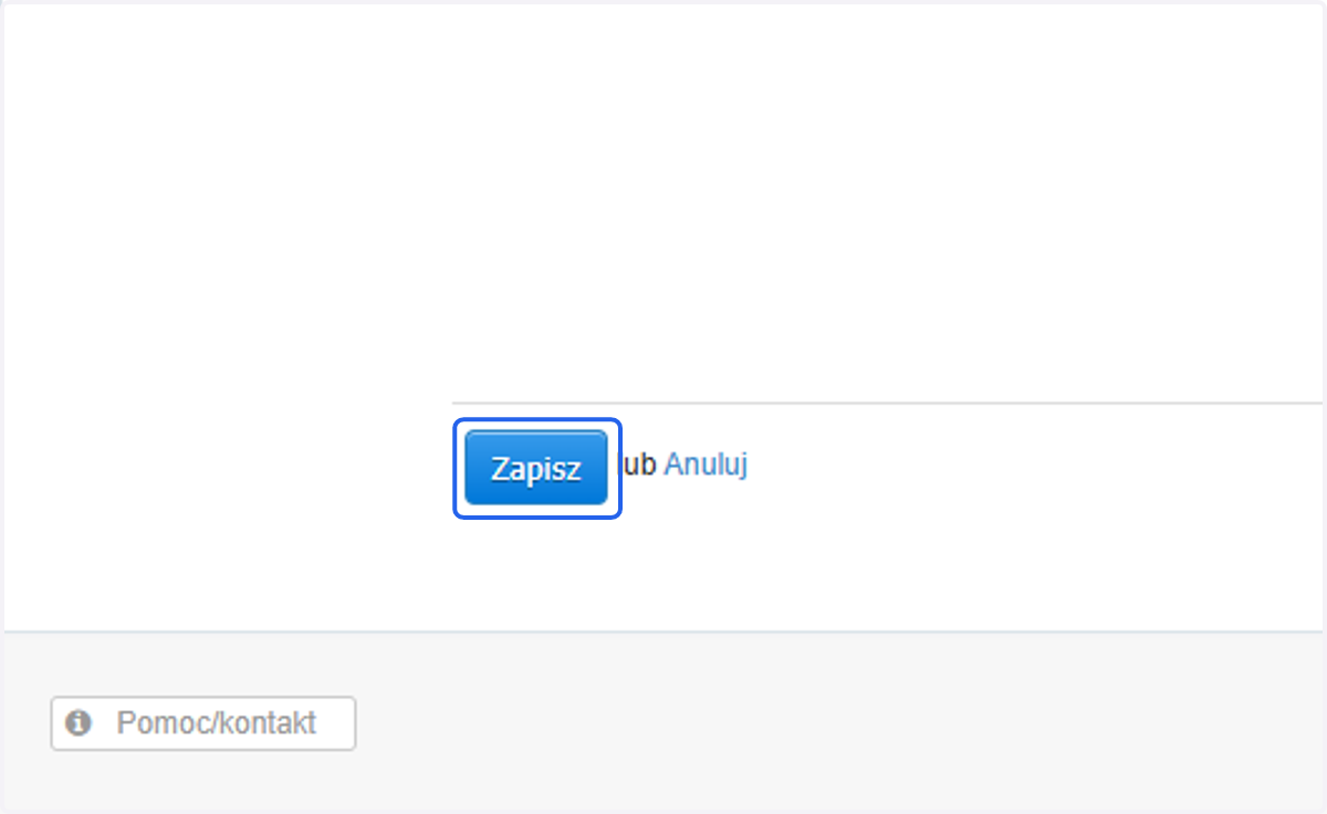Zatwierdź utworzenie dokumentu magazynowego RW przyciskiem 'Zapisz' na dole formularza.