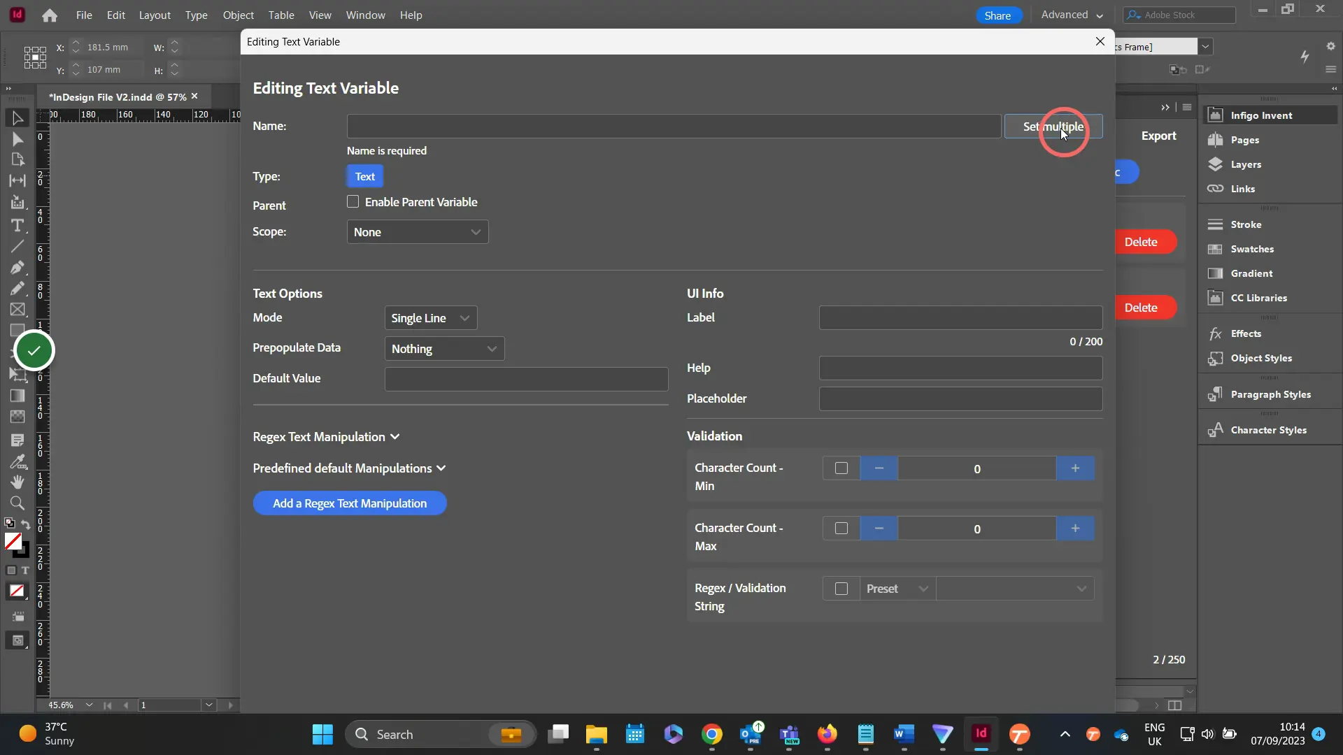 Click Set multiple