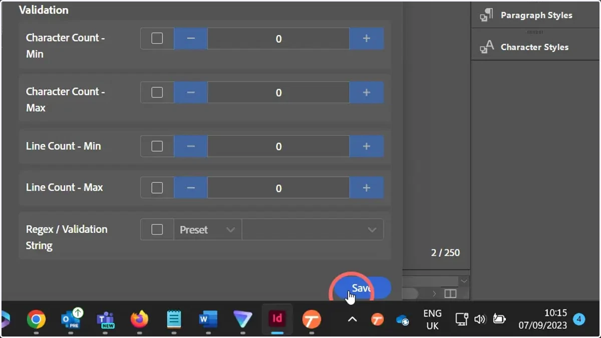 Click save