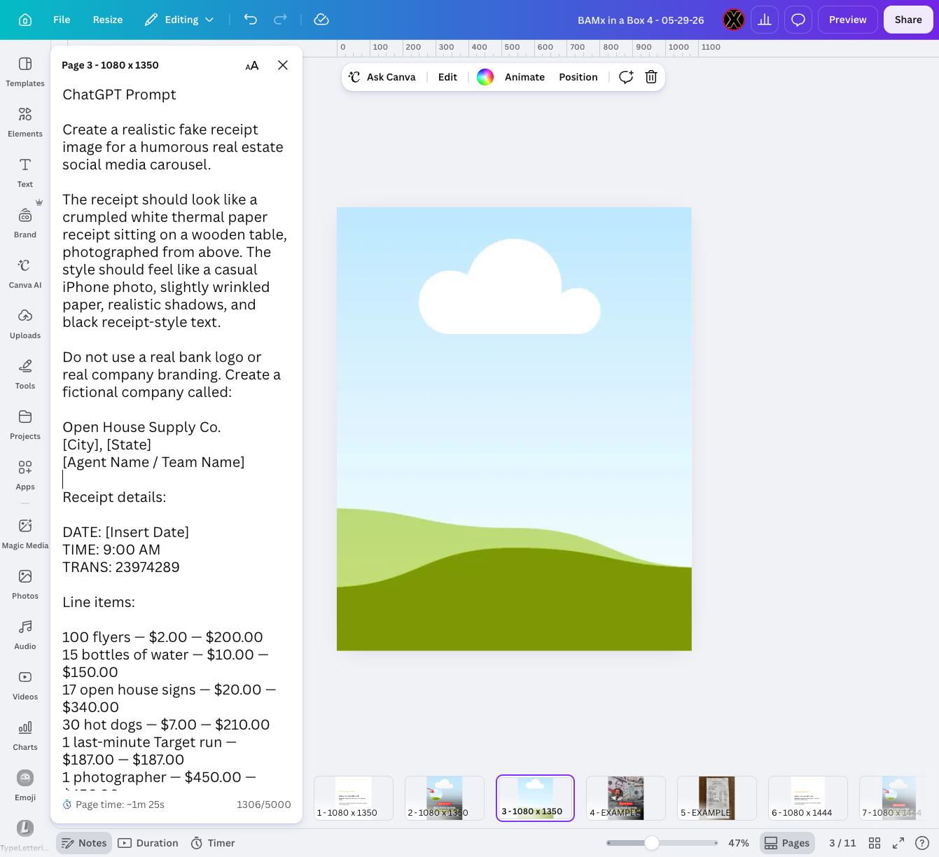 It will appear on it's own Note section too!