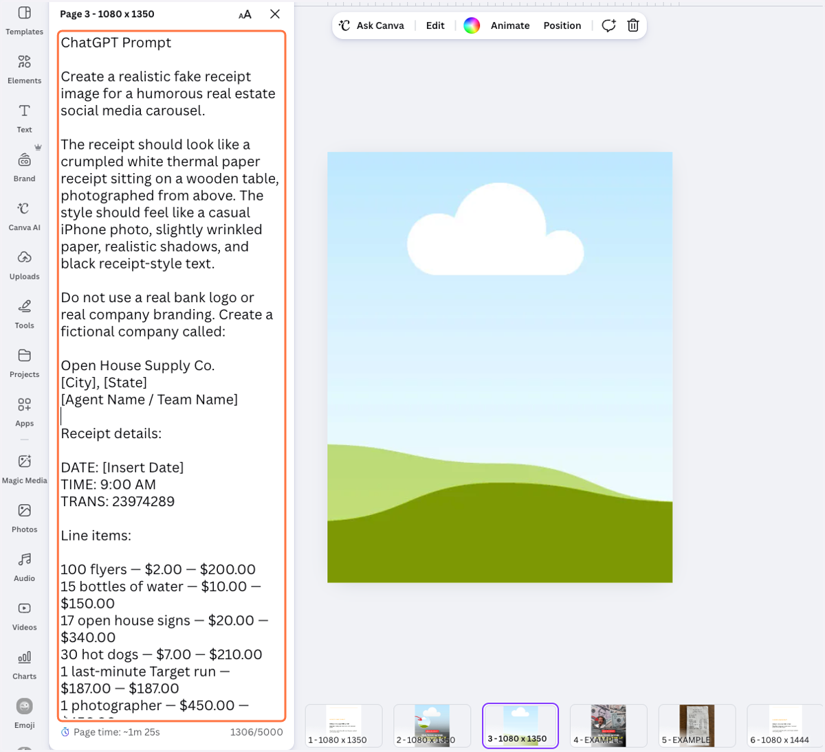 It will appear on it's own Note section too!
