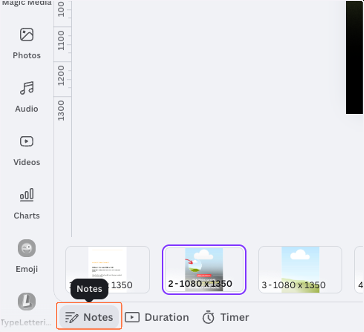 And Click on the Notes section/tab.