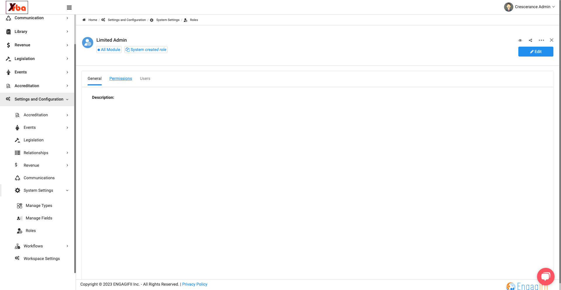 Click on Permissions