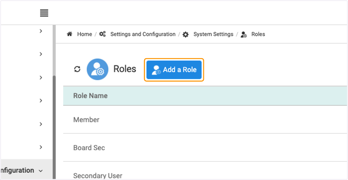 Click on Add a Role