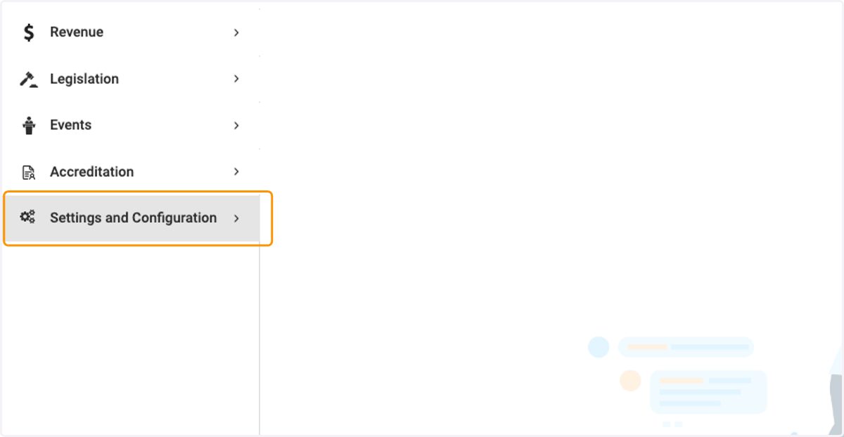Click on Settings and Configuration