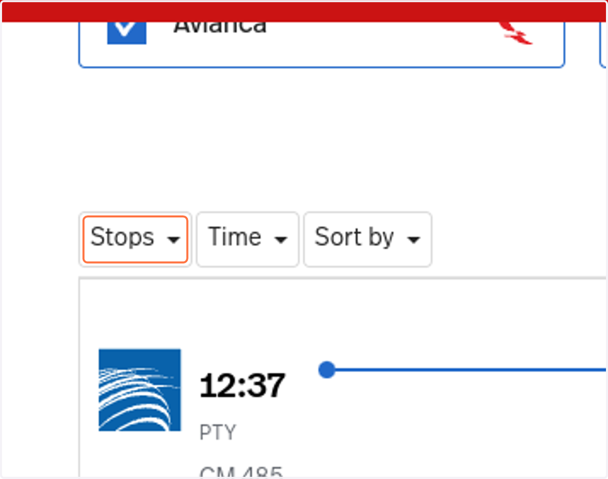 Click on Stops