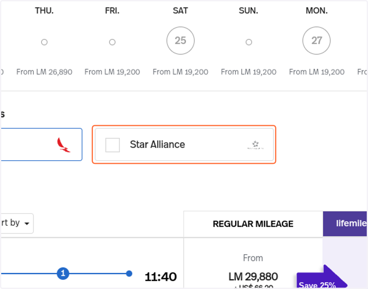 Click on Star Alliance