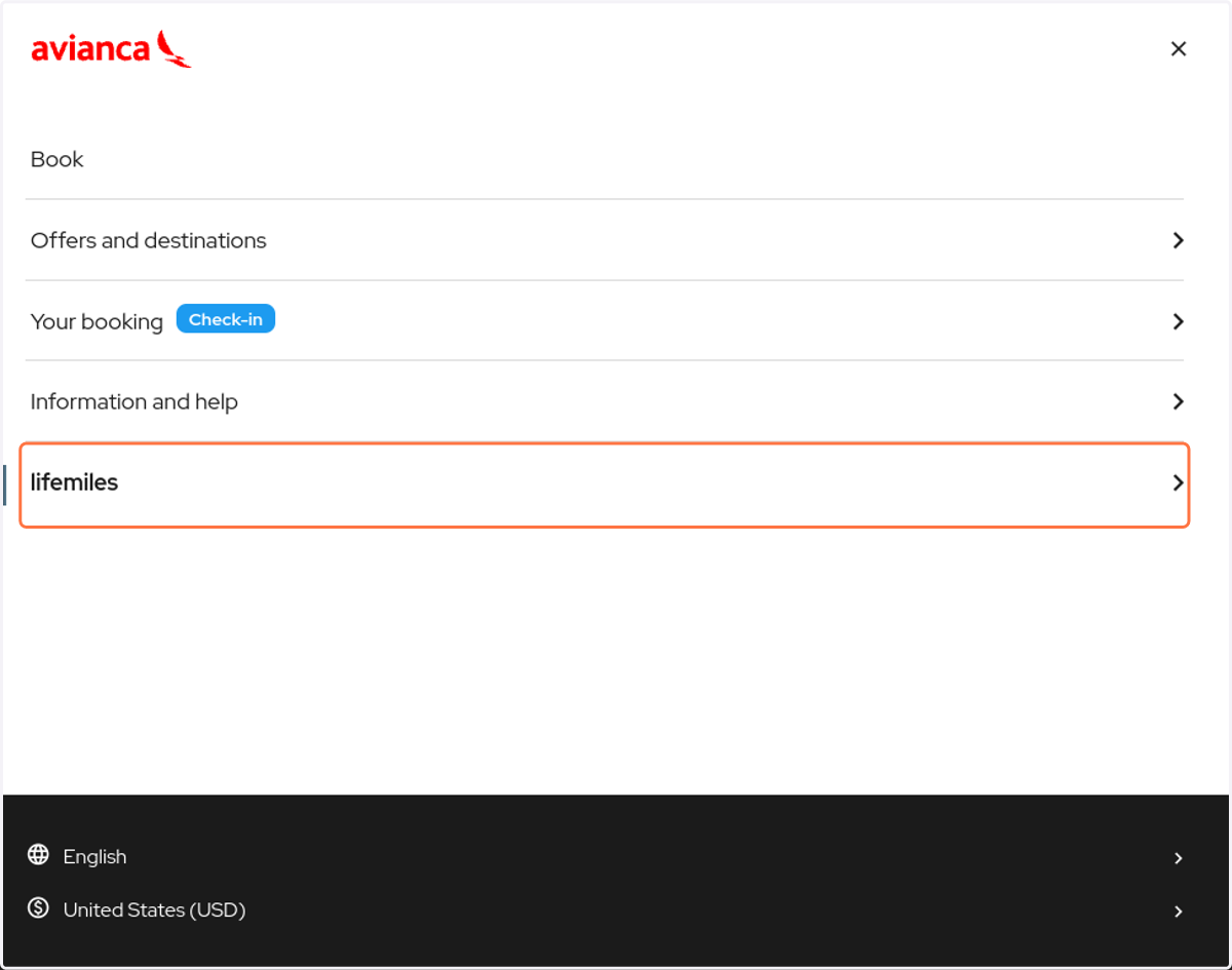 Click on lifemiles