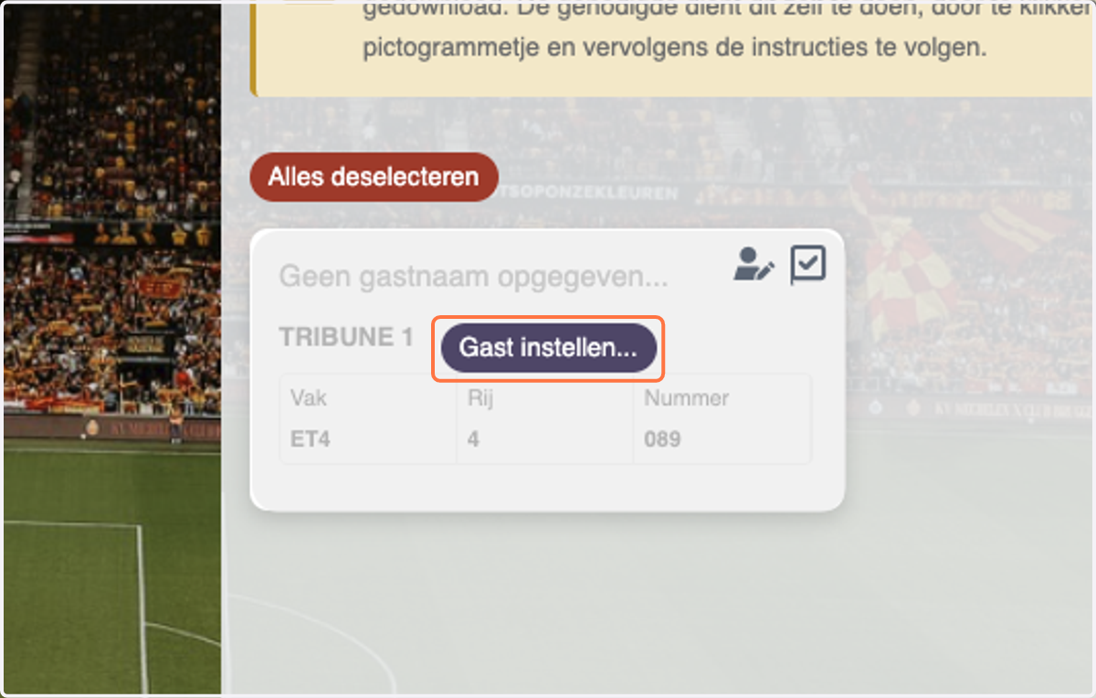 Klik op Gast instellen...