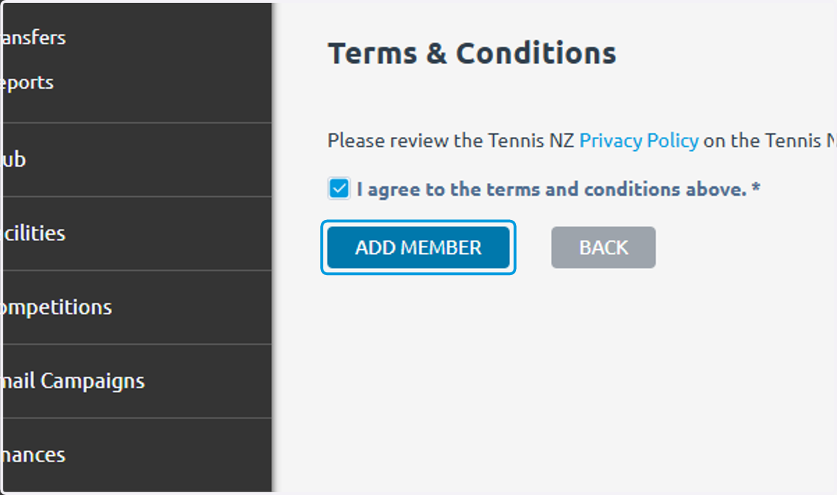 Click on ADD MEMBER