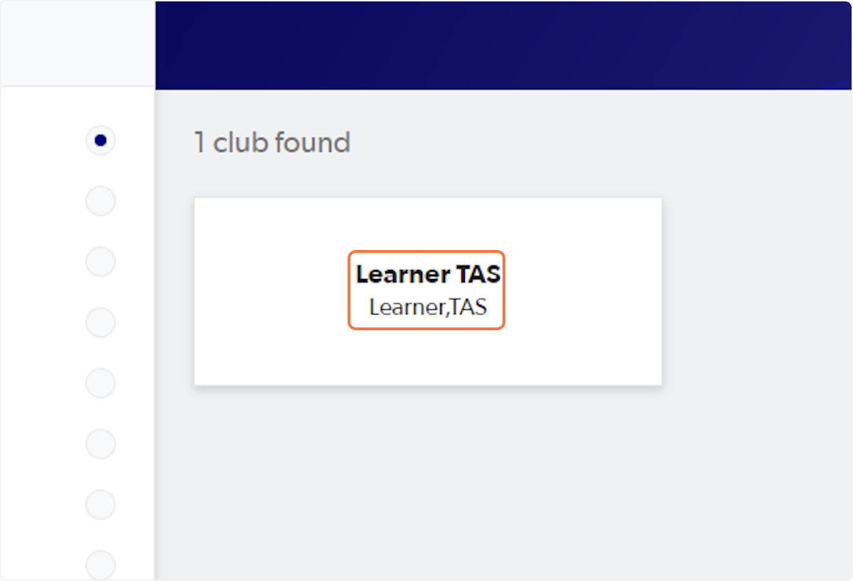 Click on Learner TAS