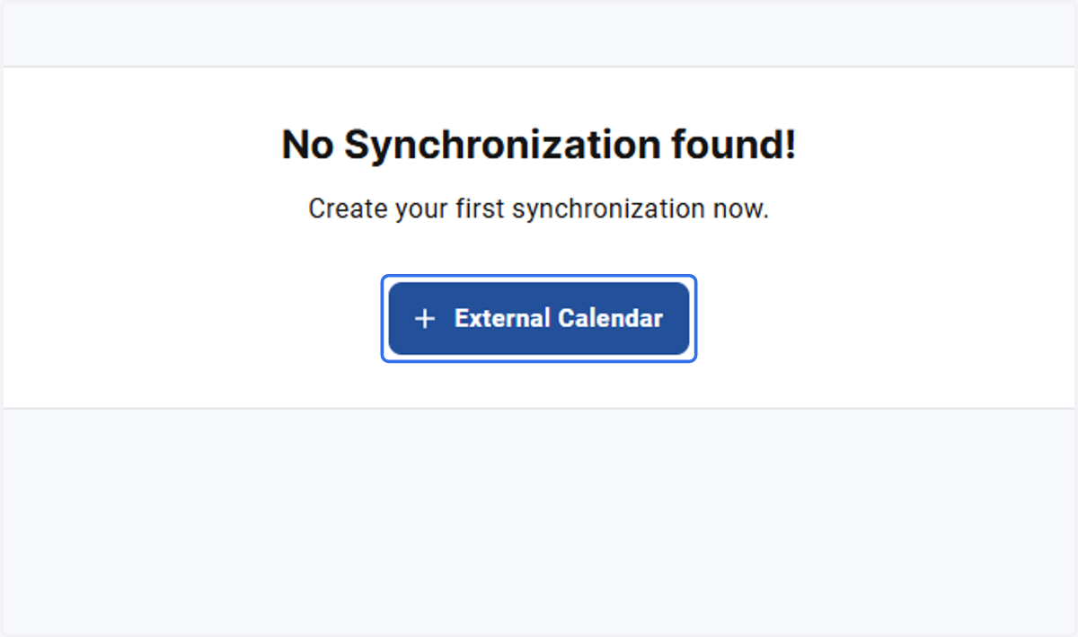 Click on External Calendar
