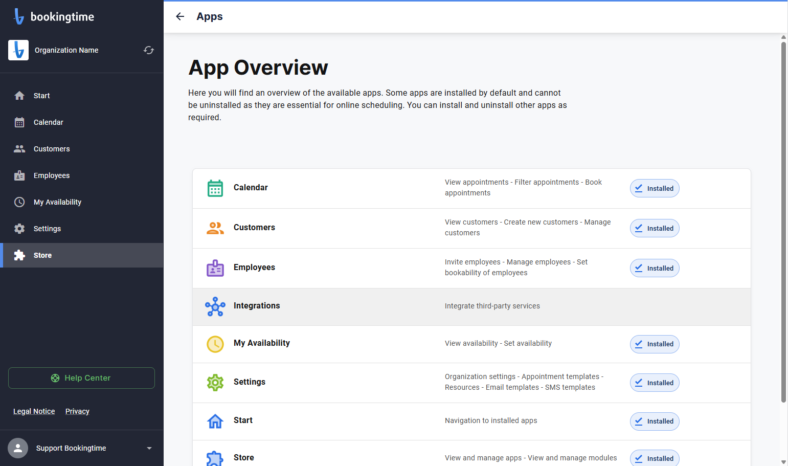 Click on Integrations…