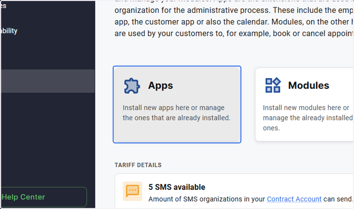 Click on Apps…