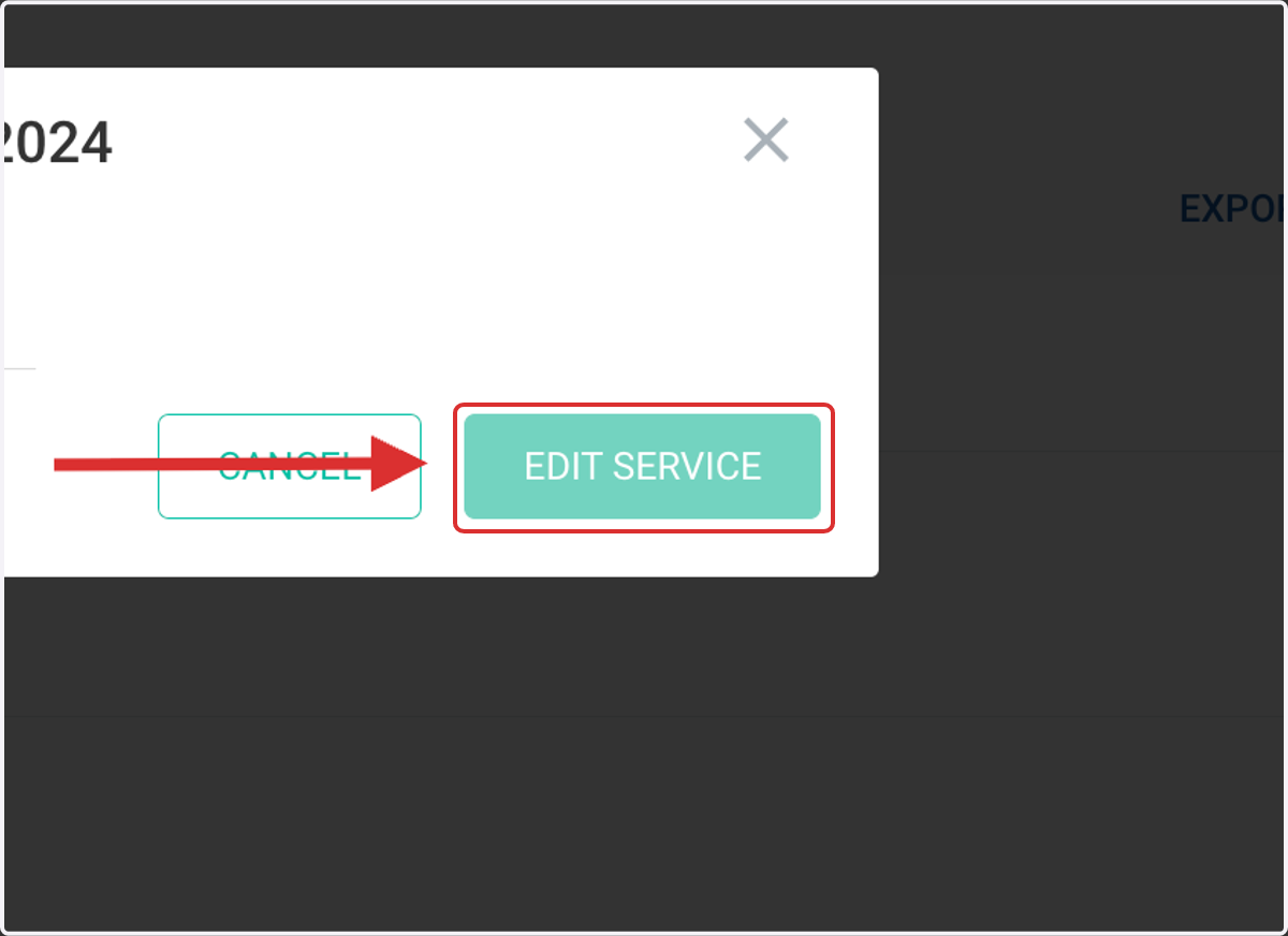 Click on EDIT SERVICE to save