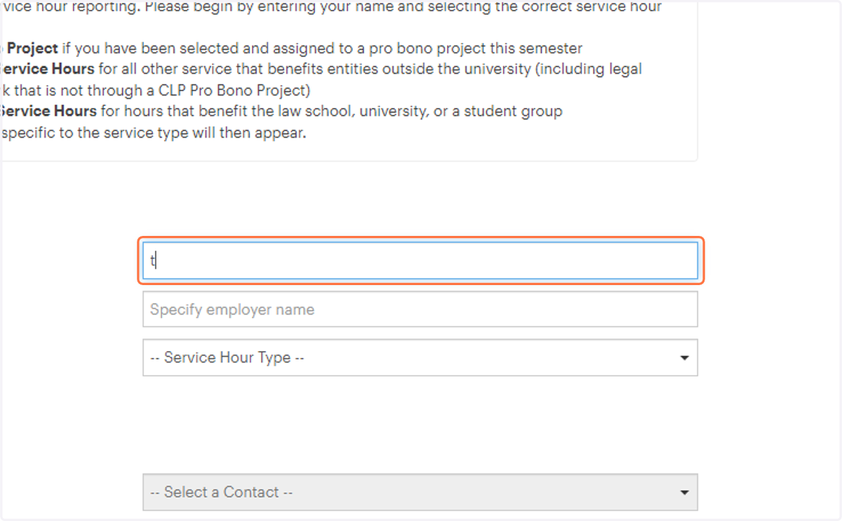 Under "Student," enter your name