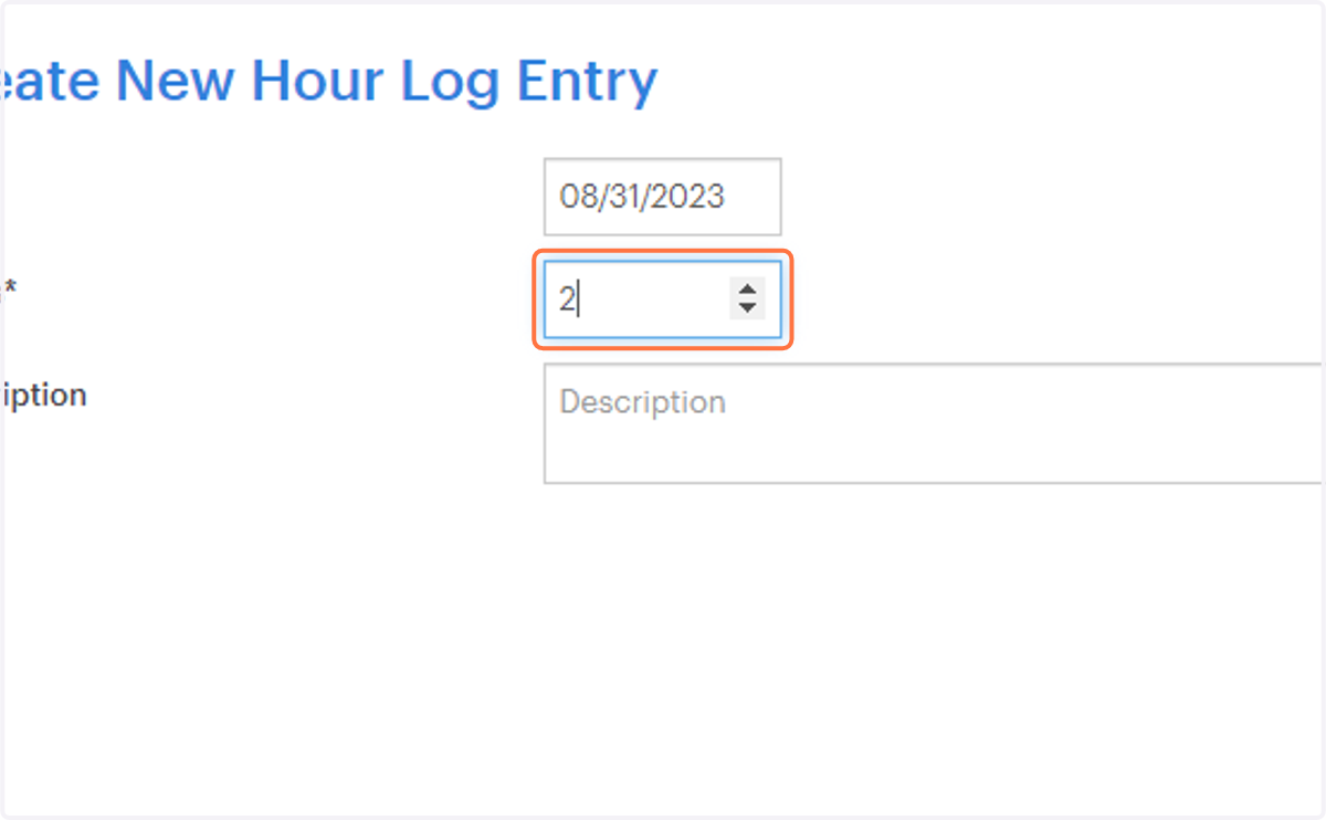 Enter the number of hours you completed on that date