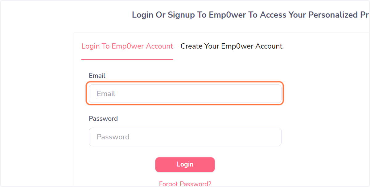 Click on Email