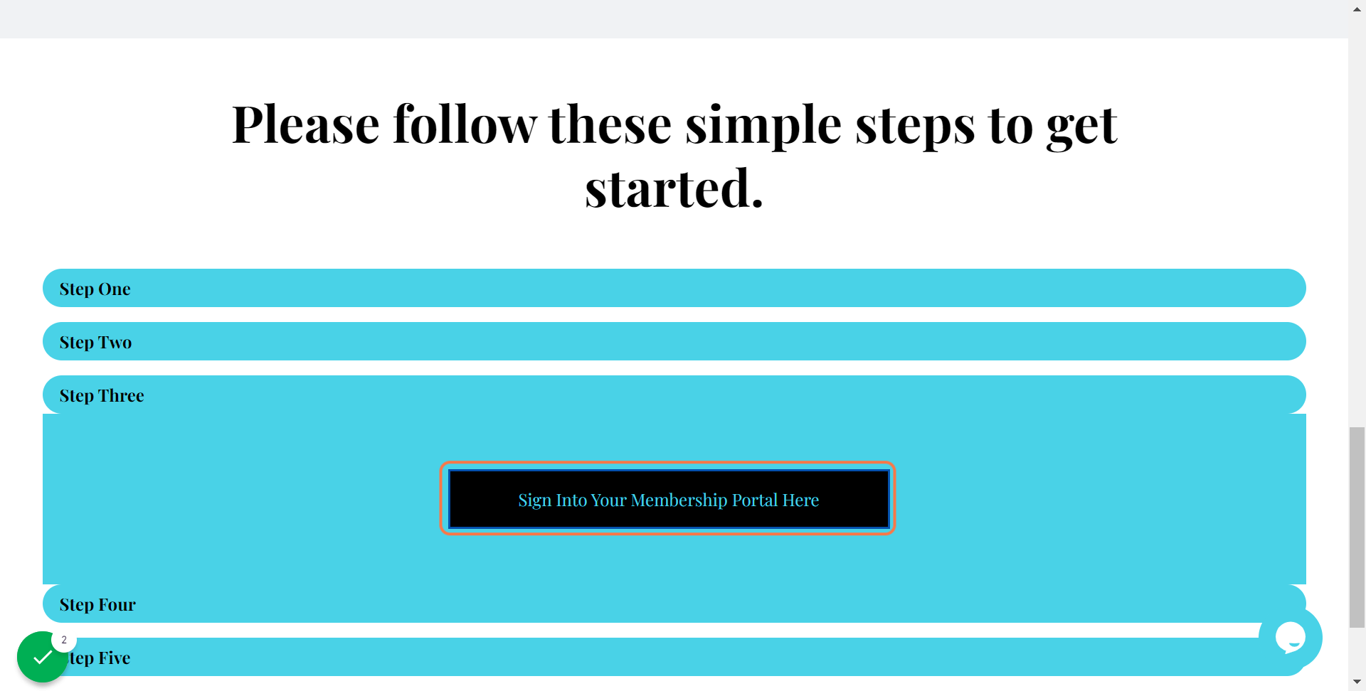 Click on Sign Into Your Membership Portal Here
