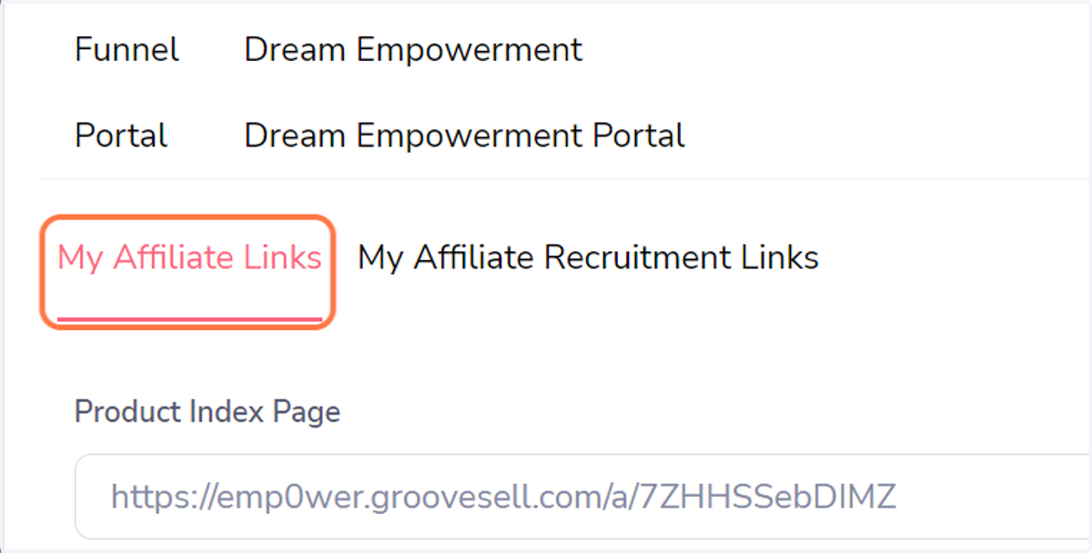 Click on My Affiliate Links