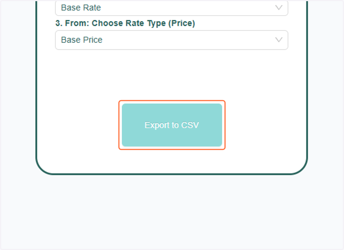 Once all filters are set, click the 'Export to CSV' button to download your data.