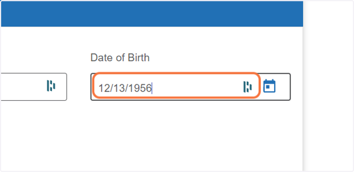 Type "12/13/1956"