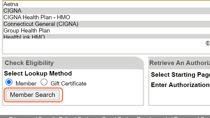Click member search