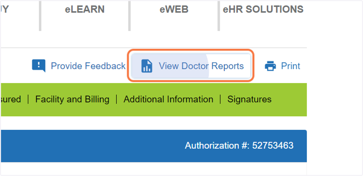 Click on View Doctor Reports