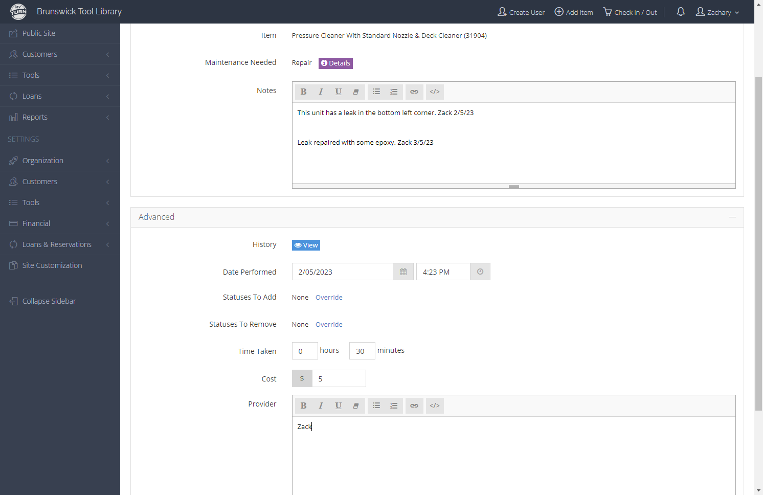 In "Provider" add your name, or the name of the professional provider if professional service has been provided.