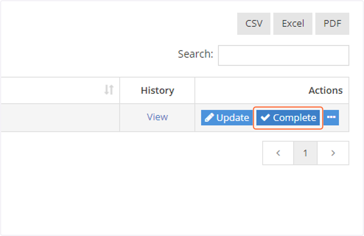 Once the tool is ready to be returned to service, use the "Complete" button in the Maintenance tab. For repairs where the tool is immediately ready to return to service, you can use "Complete" without using "Start"
