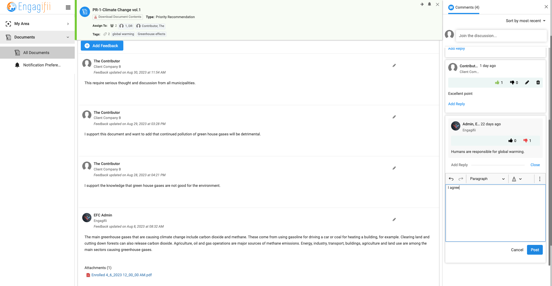 Click on Post to post your reply on the comment
