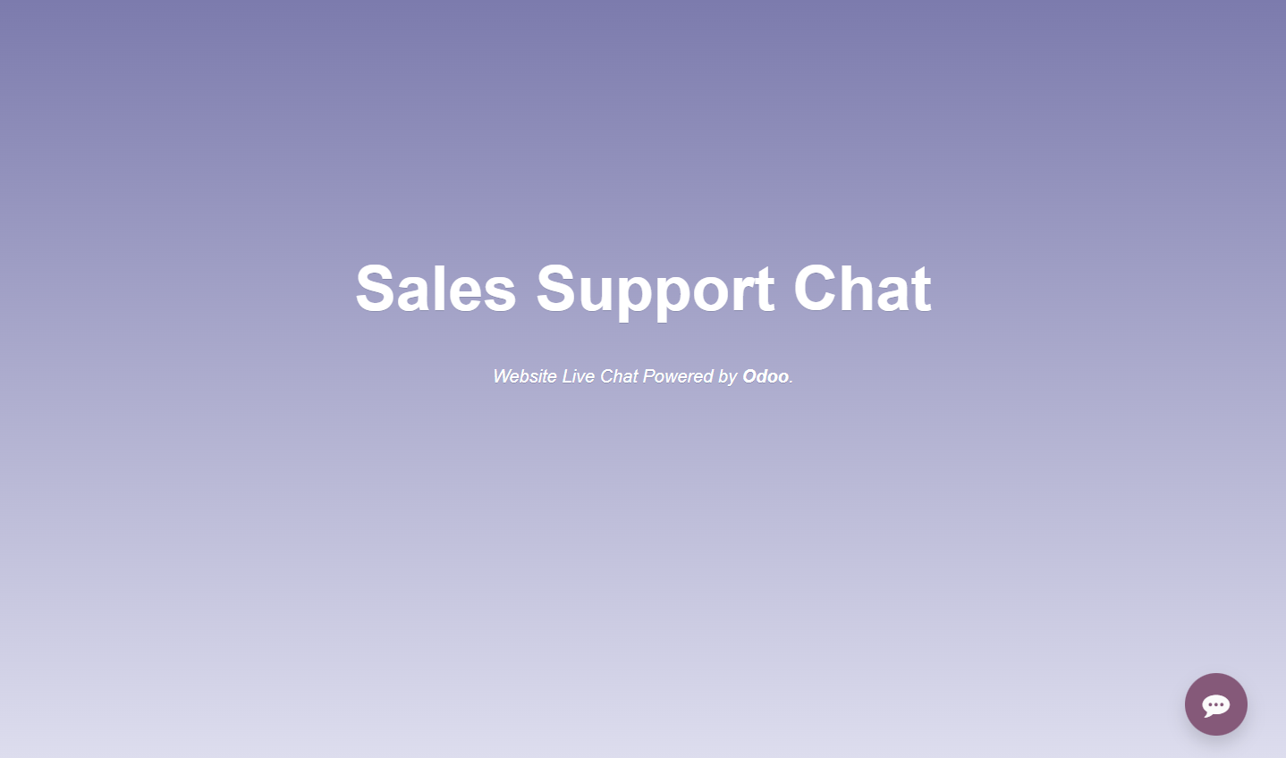 Open the link in a private window, as a visitor would, and click the chat bubble.