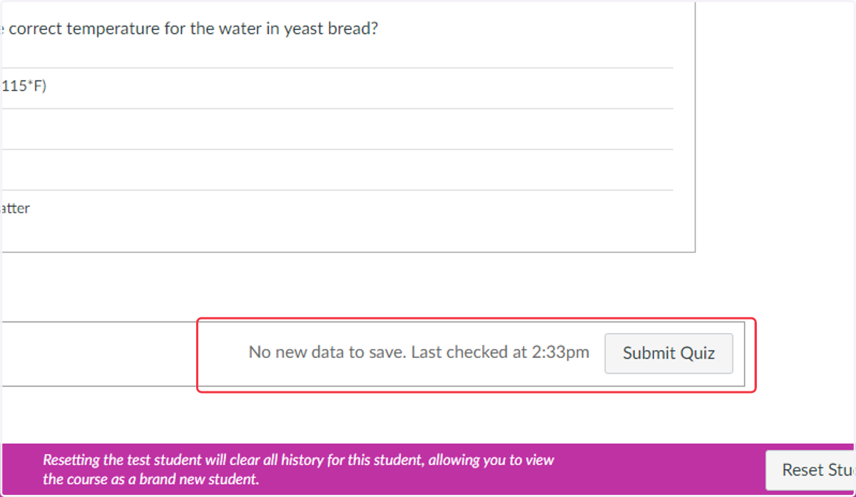Saved status