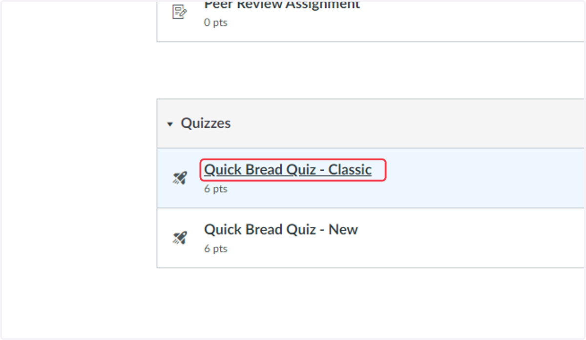 Quiz title with Rocket Icon