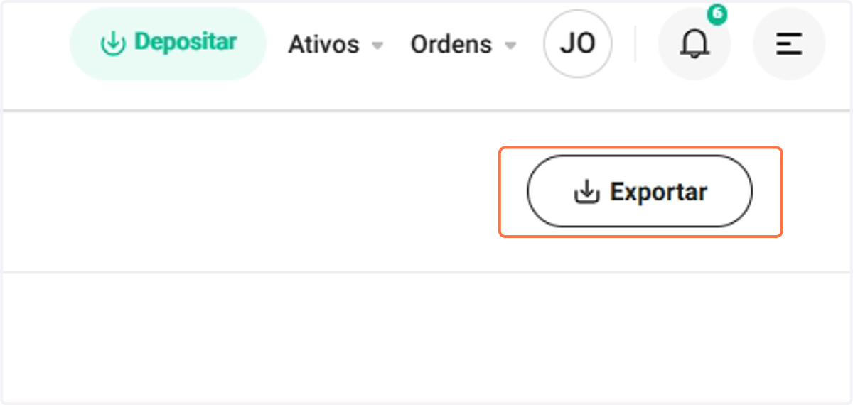Clique em Exportar