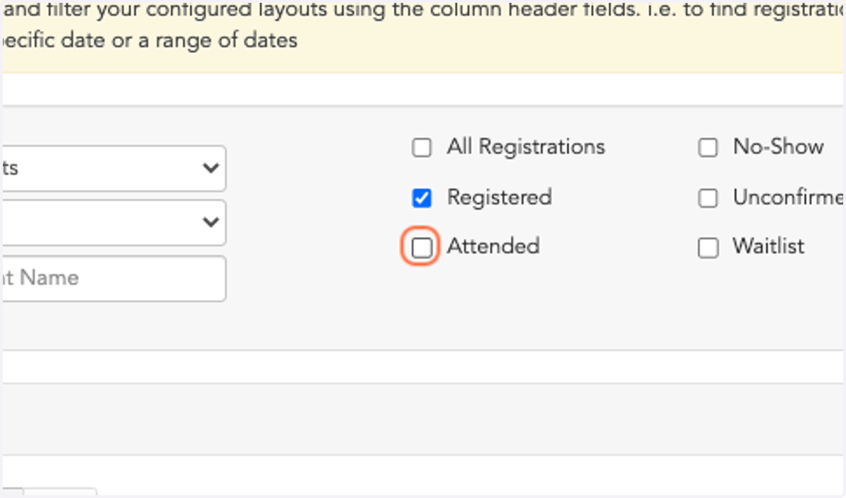 You can check which filters you would like to expose on the calendar with the check boxes provided.