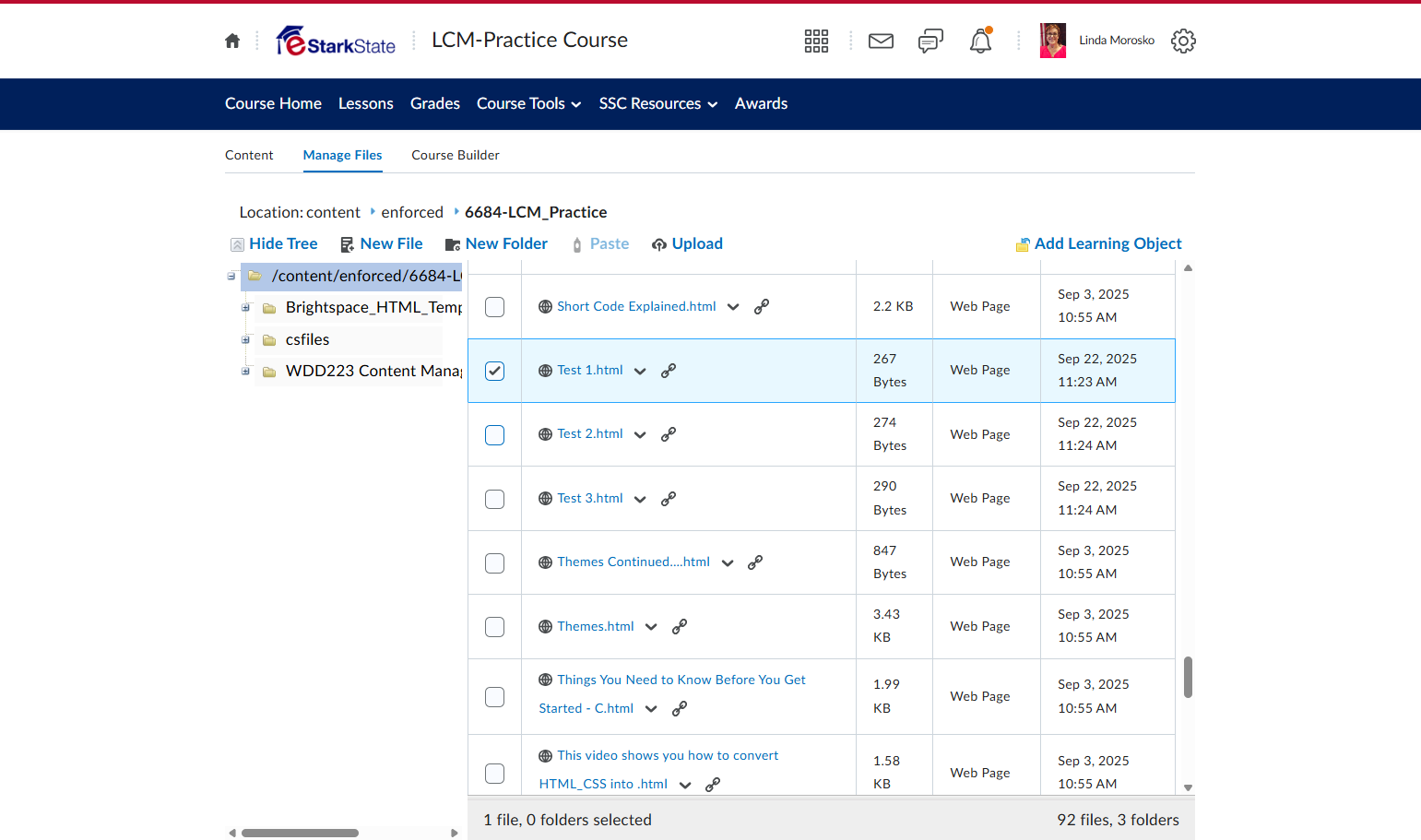 Scroll down the list of files (they are usually in alphabetic order. Click the checkbox to the left of each filename.