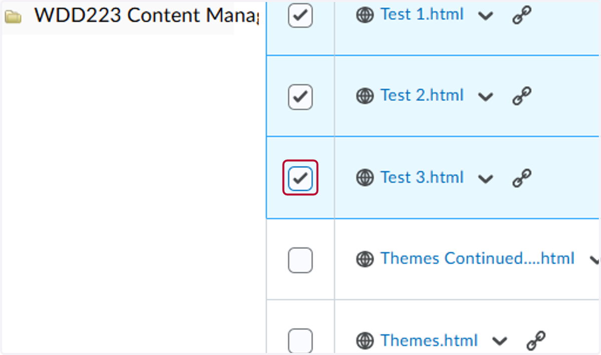 Click the third item.