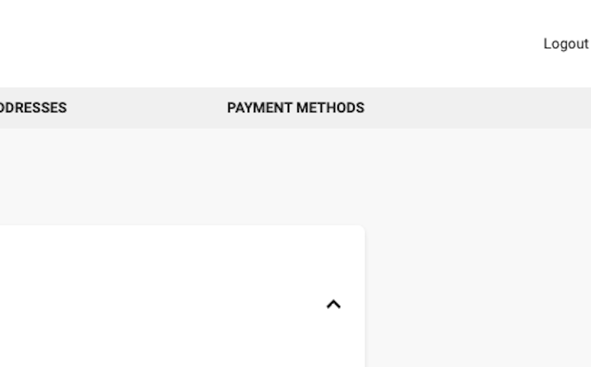 To Update your Payment method, Click on PAYMENT METHODS