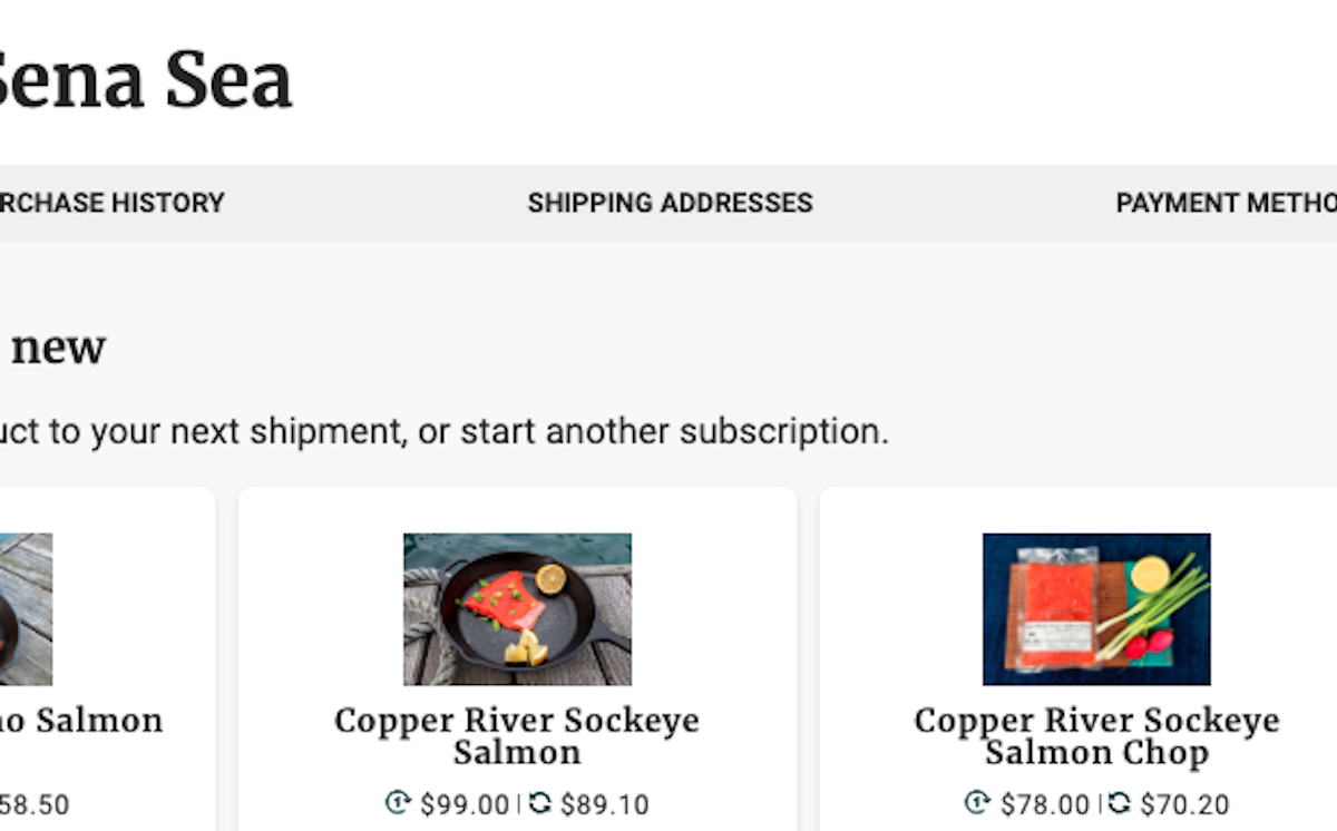Click on SHIPPING ADDRESSES in the top navigation