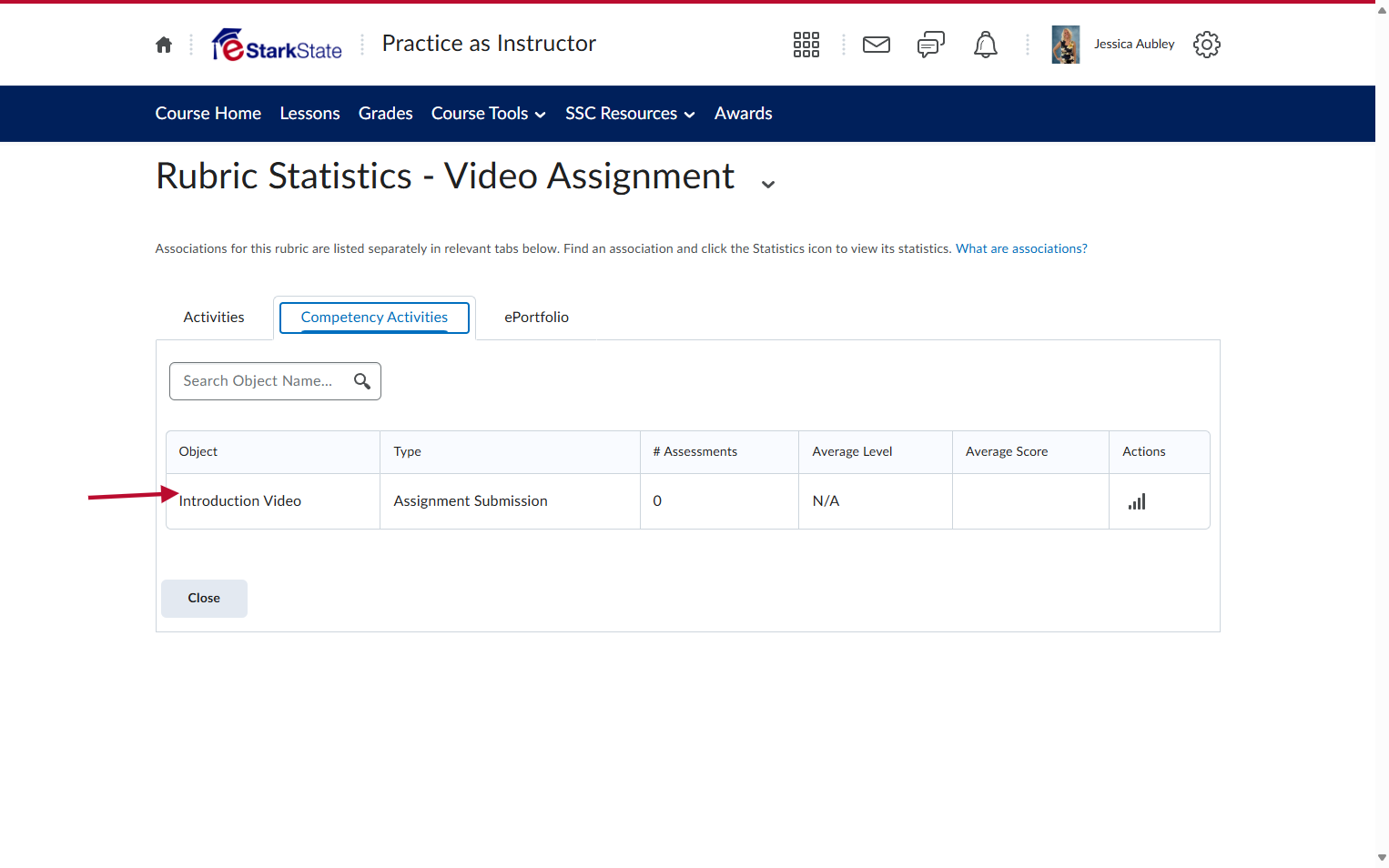 You will see the assessments listed