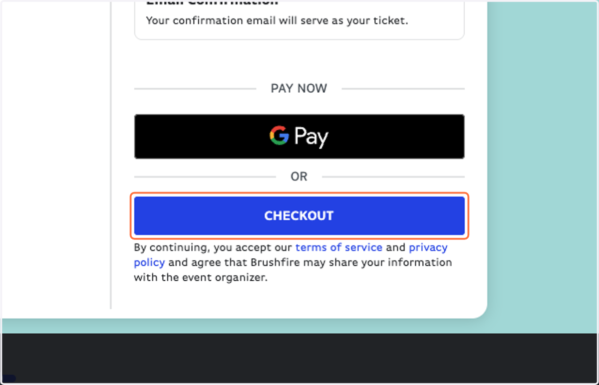 Verify registrants & click on CHECKOUT