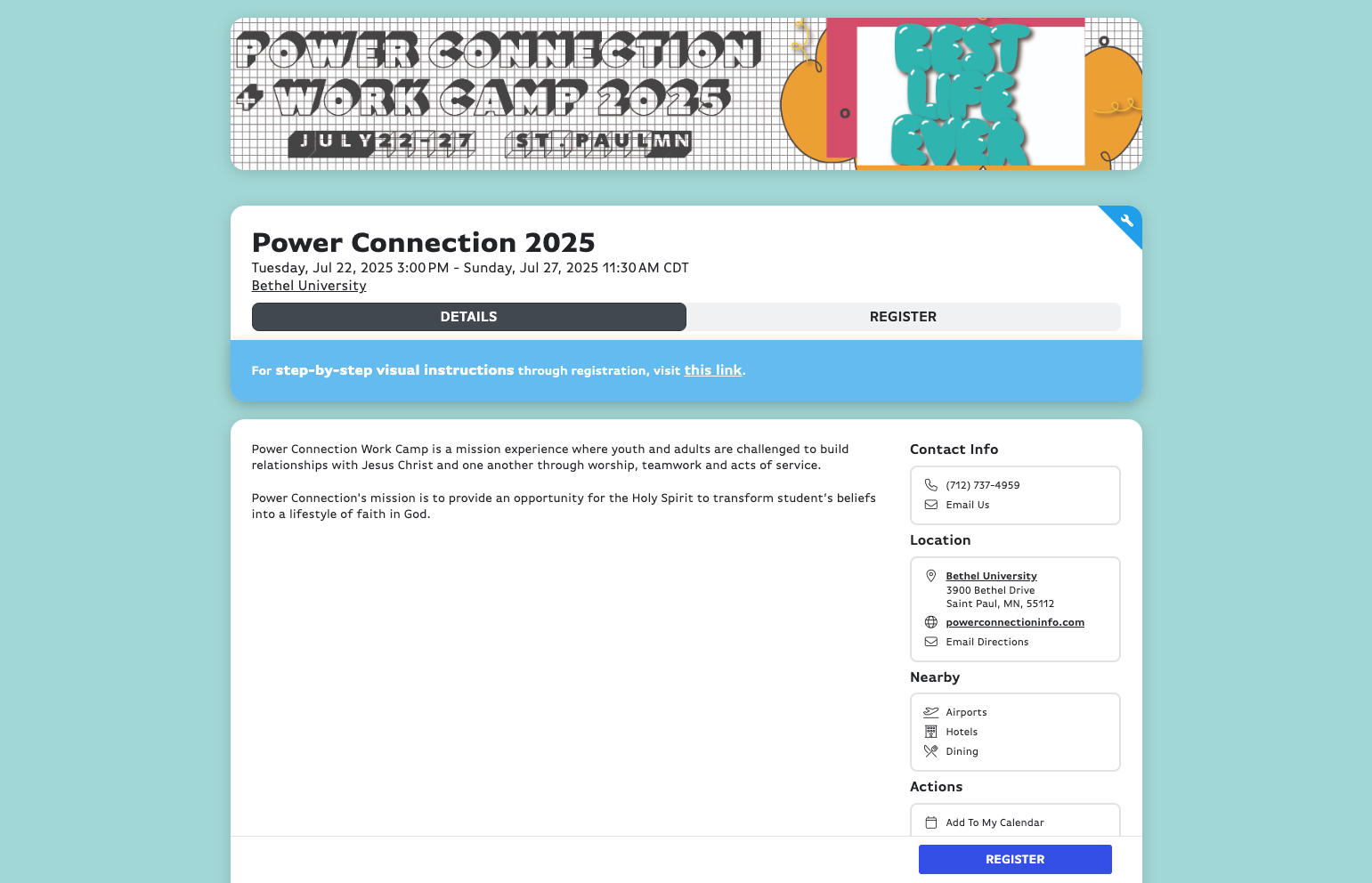 Click on REGISTER