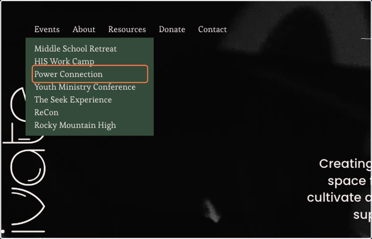 Click on Power Connection