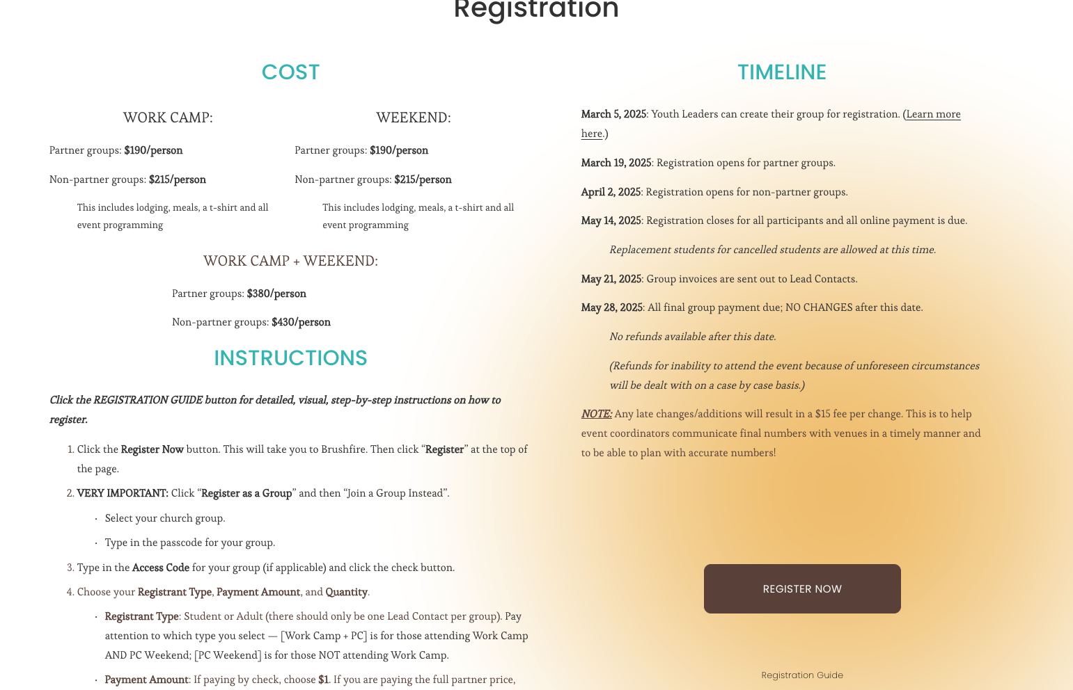 Click on REGISTER NOW