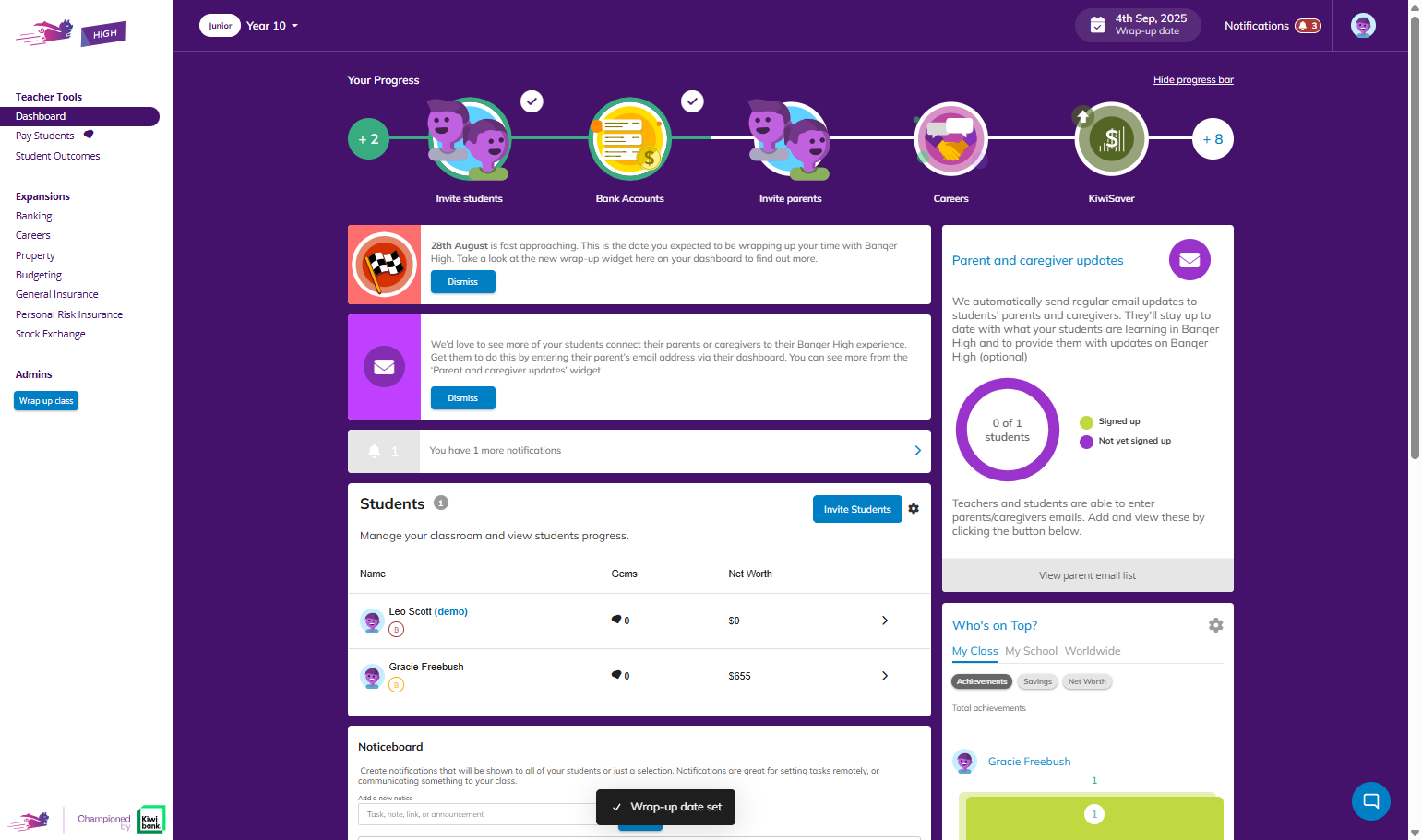 Click on Junior…