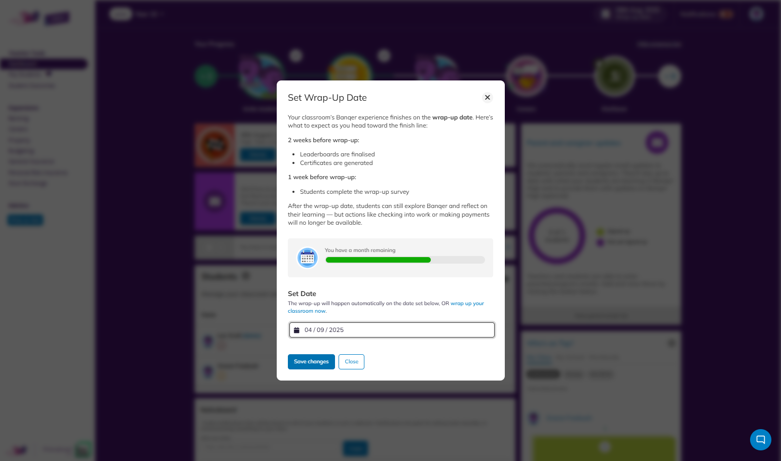 Click on Save changes.
