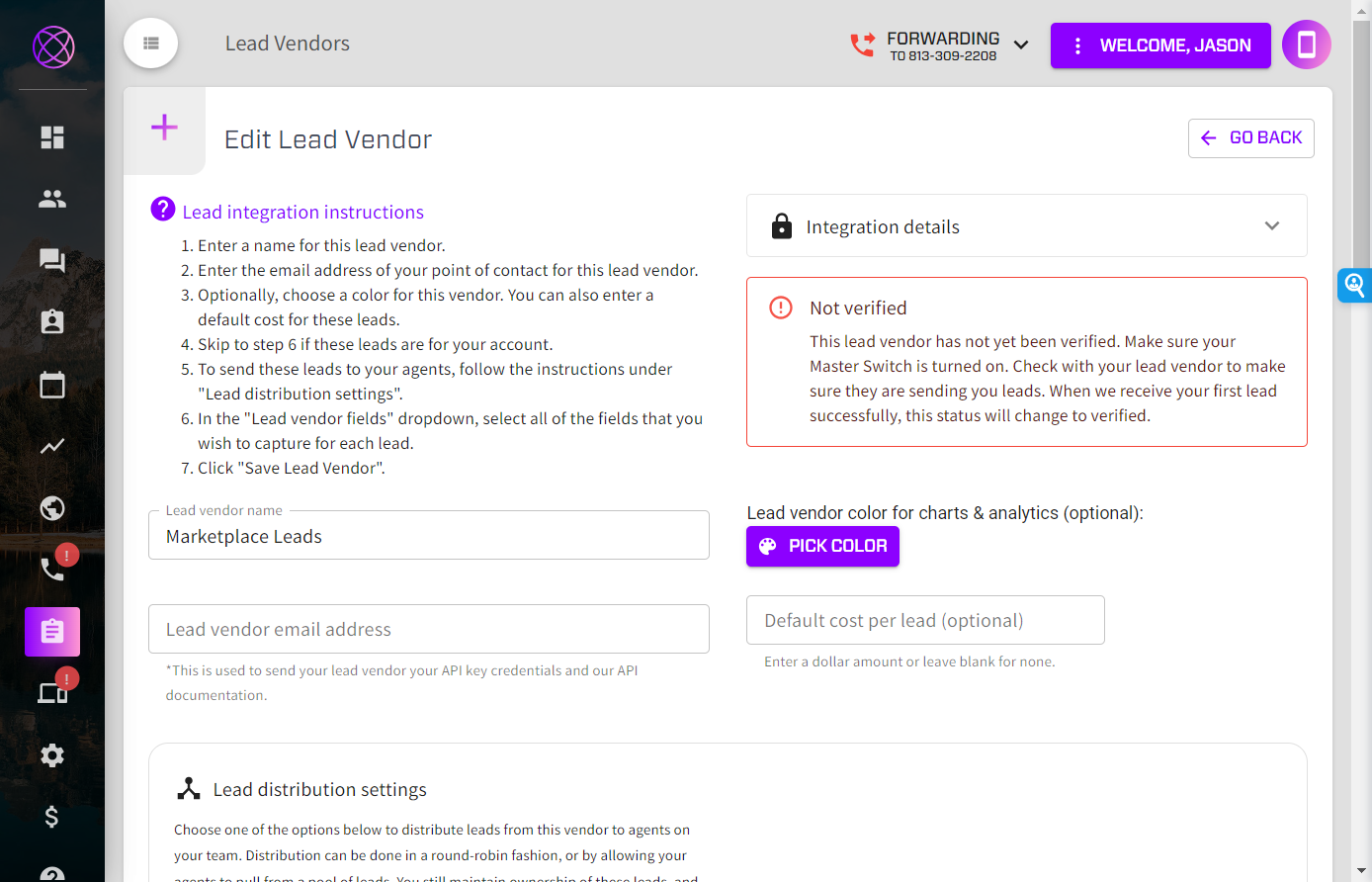 Click on Integration details